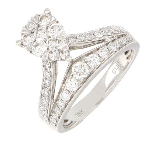 Pear Shape Illusion Ring
