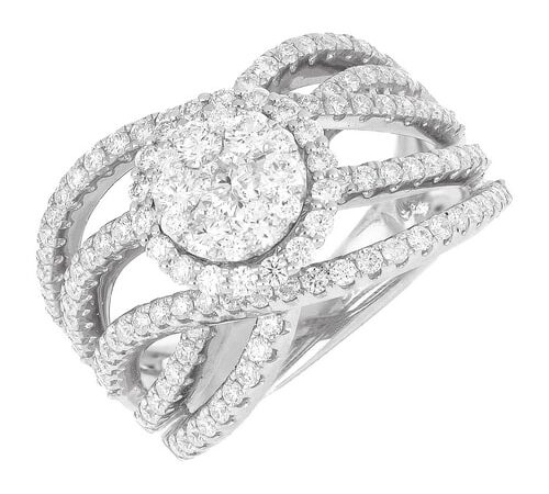 Round center stone illusion ring